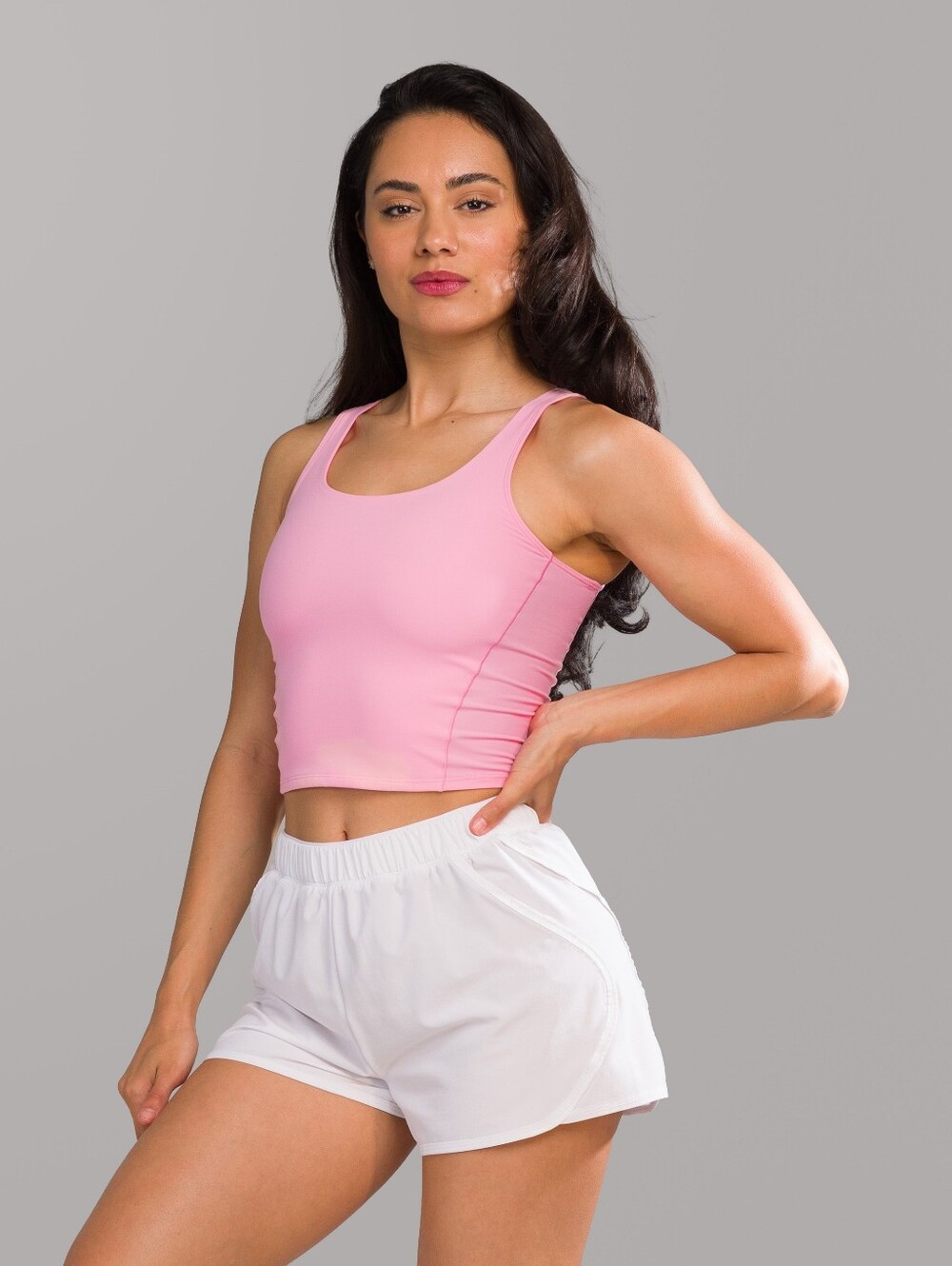 Alphalete Pink Cropped Athletic Tank Top - Small